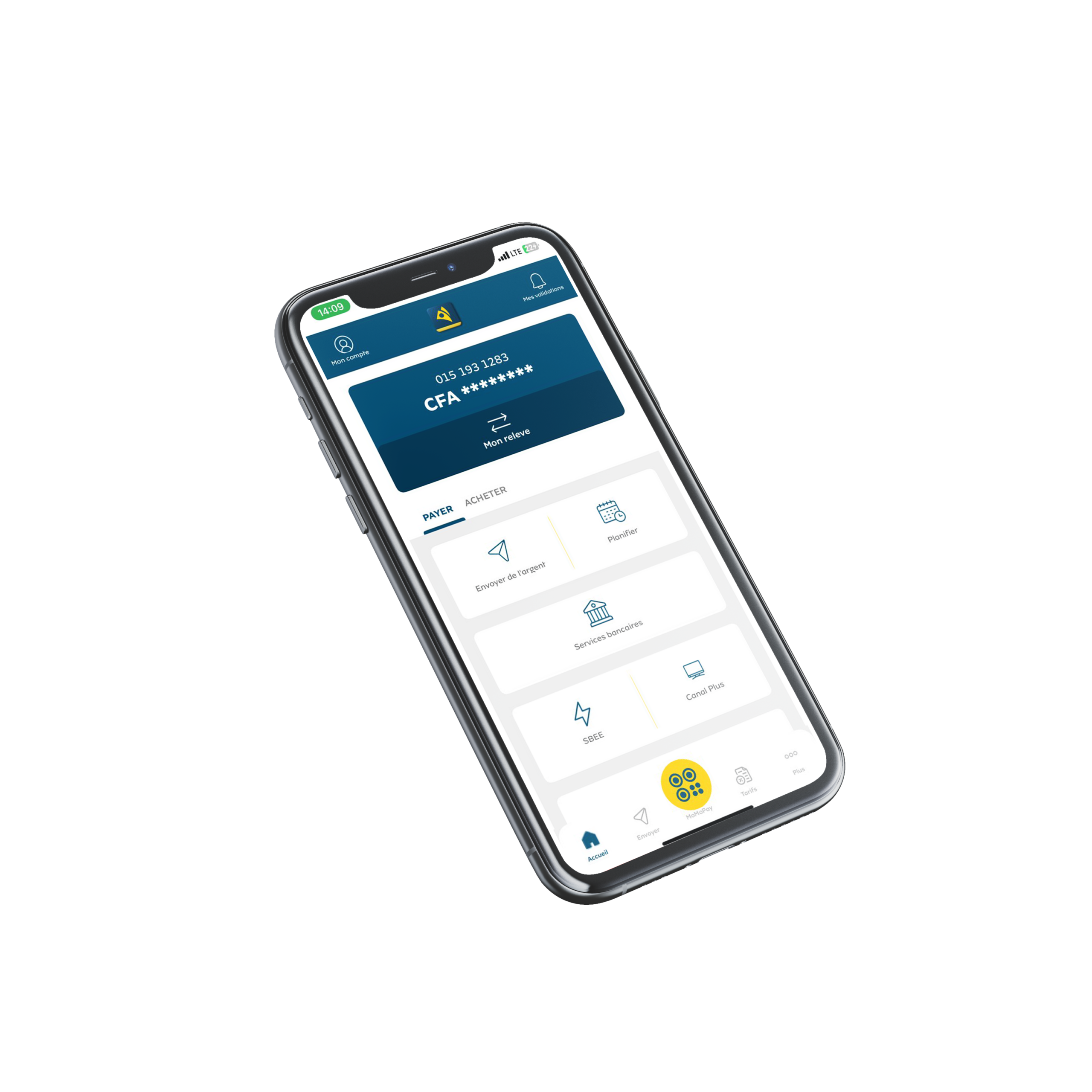 Téléchargez l'application MoMo.
